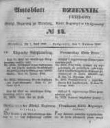 Amtsblatt der Königlichen Preussischen Regierung zu Bromberg. 1848.04.07 No.14