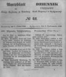 Amtsblatt der K&ouml;niglichen Preussischen Regierung zu Bromberg. 1848.10.06 No.41