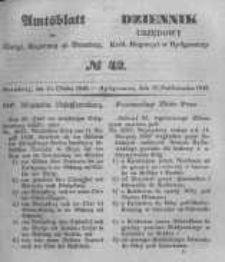 Amtsblatt der Königlichen Preussischen Regierung zu Bromberg. 1848.10.13 No.42