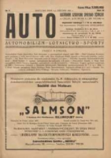 Auto: ilustrowane czasopismo sportowo-techniczne: organ Automobilklubu Polski: automobilizm, lotnictwo, sporty 1924.04.01 R.3 Nr7