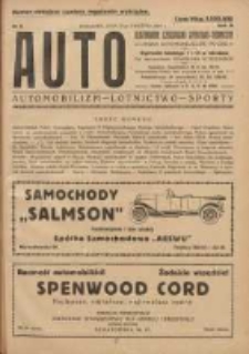 Auto: ilustrowane czasopismo sportowo-techniczne: organ Automobilklubu Polski: automobilizm, lotnictwo, sporty 1924.04.15 R.3 Nr8