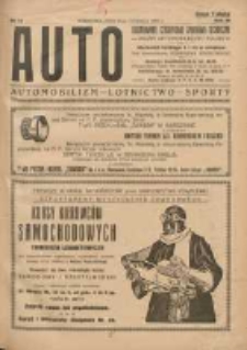 Auto: ilustrowane czasopismo sportowo-techniczne: organ Automobilklubu Polski: automobilizm, lotnictwo, sporty 1924.06.15 R.3 Nr12