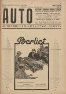 Auto: ilustrowane czasopismo sportowo-techniczne: organ Automobilklubu Polski: automobilizm, lotnictwo, sporty 1924.08.01 R.3 Nr15