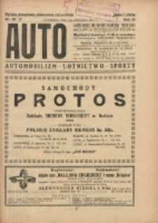 Auto: ilustrowane czasopismo sportowo-techniczne: organ Automobilklubu Polski: automobilizm, lotnictwo, sporty 1924.09.01 R.3 Nr16/17