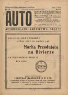 Auto: ilustrowane czasopismo sportowo-techniczne: organ Automobilklubu Polski: automobilizm, lotnictwo, sporty 1924.09.15 R.3 Nr18