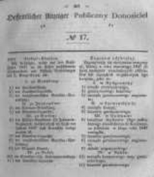 Oeffentlicher Anzeiger zum Amtsblatt No.17 der Königl. Preuss. Regierung zu Bromberg. 1848