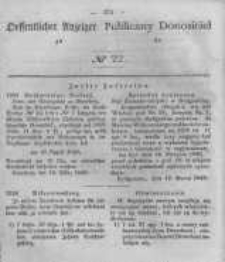 Oeffentlicher Anzeiger zum Amtsblatt No.22 der Königl. Preuss. Regierung zu Bromberg. 1848