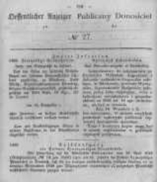 Oeffentlicher Anzeiger zum Amtsblatt No.27 der Königl. Preuss. Regierung zu Bromberg. 1848
