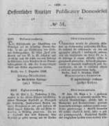 Oeffentlicher Anzeiger zum Amtsblatt No.51 der Königl. Preuss. Regierung zu Bromberg. 1848