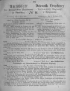 Amtsblatt der K&ouml;niglichen Preussischen Regierung zu Bromberg. 1870.04.08 No.14