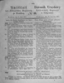 Amtsblatt der K&ouml;niglichen Preussischen Regierung zu Bromberg. 1870.04.22 No.16
