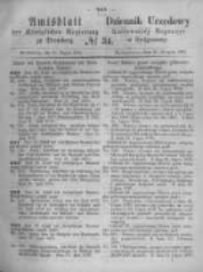 Amtsblatt der K&ouml;niglichen Preussischen Regierung zu Bromberg. 1870.08.26 No.34
