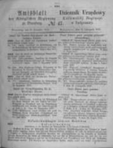Amtsblatt der Königlichen Preussischen Regierung zu Bromberg. 1870.11.25 No.47