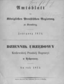 Amtsblatt der Königlichen Preussischen Regierung zu Bromberg. 1871.01.06 No.1