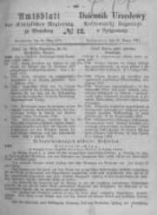 Amtsblatt der Königlichen Preussischen Regierung zu Bromberg. 1871.03.24 No.12