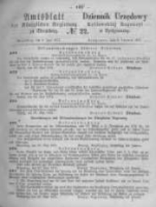 Amtsblatt der Königlichen Preussischen Regierung zu Bromberg. 1871.06.02 No.22