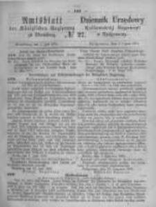 Amtsblatt der Königlichen Preussischen Regierung zu Bromberg. 1871.07.07 No.27