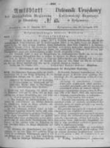 Amtsblatt der Königlichen Preussischen Regierung zu Bromberg. 1871.11.10 No.45