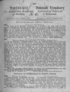 Amtsblatt der Königlichen Preussischen Regierung zu Bromberg. 1871.11.24 No.47