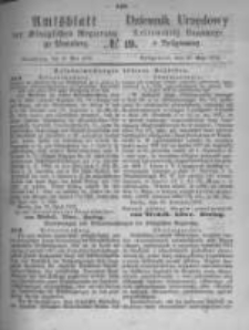 Amtsblatt der Königlichen Preussischen Regierung zu Bromberg. 1872.05.10 No.19
