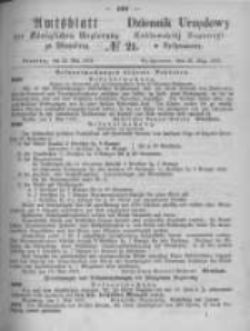 Amtsblatt der Königlichen Preussischen Regierung zu Bromberg. 1872.05.24 No.21