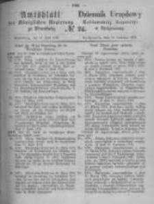 Amtsblatt der Königlichen Preussischen Regierung zu Bromberg. 1872.06.14 No.24