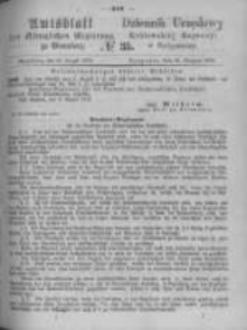 Amtsblatt der Königlichen Preussischen Regierung zu Bromberg. 1872.08.30 No.35