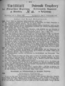 Amtsblatt der Königlichen Preussischen Regierung zu Bromberg. 1872.10.11 No.41