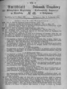 Amtsblatt der Königlichen Preussischen Regierung zu Bromberg. 1872.10.18 No.42