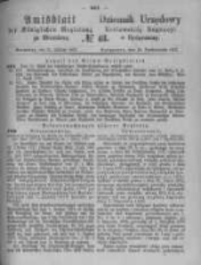 Amtsblatt der Königlichen Preussischen Regierung zu Bromberg. 1872.10.25 No.43