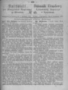 Amtsblatt der Königlichen Preussischen Regierung zu Bromberg. 1872.11.08 No.45