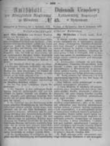 Amtsblatt der Königlichen Preussischen Regierung zu Bromberg. 1872.11.08 No.45