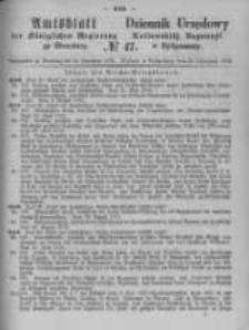 Amtsblatt der Königlichen Preussischen Regierung zu Bromberg. 1872.11.22 No.47