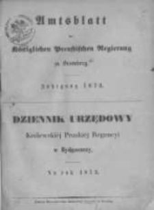 Amtsblatt der Königlichen Preussischen Regierung zu Bromberg. 1873.01.03 No.1