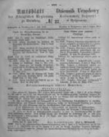 Amtsblatt der K&ouml;niglichen Preussischen Regierung zu Bromberg. 1873.07.04 No.27