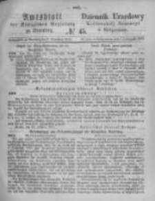 Amtsblatt der Königlichen Preussischen Regierung zu Bromberg. 1873.11.07 No.45
