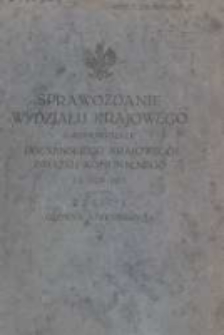 Sprawozdanie Wydziału Krajowego z Administracji Poznańskiego Krajowego Związku Komunalnego za Rok 1923 Cz.1 Główna Administracja