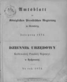 Amtsblatt der Königlichen Preussischen Regierung zu Bromberg. 1874.01.02 No.1