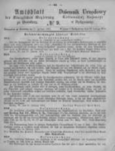 Amtsblatt der K&ouml;niglichen Preussischen Regierung zu Bromberg. 1874.02.27 No.9