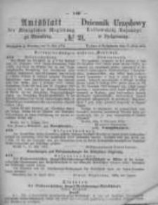 Amtsblatt der Königlichen Preussischen Regierung zu Bromberg. 1874.05.22 No.21