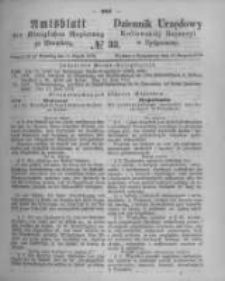 Amtsblatt der Königlichen Preussischen Regierung zu Bromberg. 1874.08.14 No.33