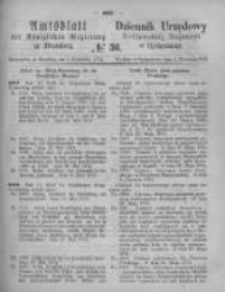 Amtsblatt der K&ouml;niglichen Preussischen Regierung zu Bromberg. 1874.09.04 No.36