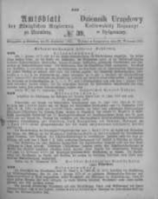 Amtsblatt der Königlichen Preussischen Regierung zu Bromberg. 1874.09.25 No.39