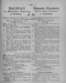 Amtsblatt der K&ouml;niglichen Preussischen Regierung zu Bromberg. 1874.10.02 No.40