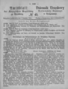 Amtsblatt der Königlichen Preussischen Regierung zu Bromberg. 1874.11.06 No.45
