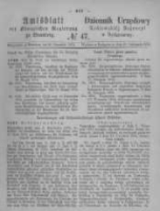 Amtsblatt der Königlichen Preussischen Regierung zu Bromberg. 1874.11.20 No.47