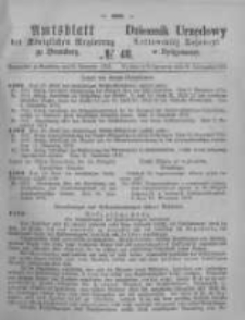 Amtsblatt der Königlichen Preussischen Regierung zu Bromberg. 1874.11.27 No.48