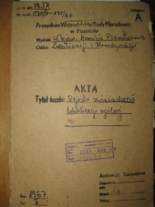 Zespół: Prezydium WRN w Poznaniu, sygn. 3293/VI 807: Wydz. Wojewódzka Komisja Planowania, Oddział: Lokalizacji i Koordynacji; Tytuł teczki: Rejestr zaświadczeń lokalizacji ogólnej