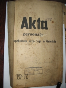 Zespół: Akta personalne Inspektoratu Szkolnego w Gnieźnie (172), sygn. 206