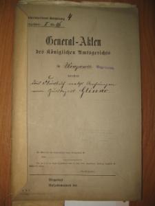 Zespół: Sąd w Wągrowcu (951), sygn. 1511. Akta generalne Urzędu Sądowego w Wągrowcu dotyczące pól przynależących do rejonu majątku Glinno